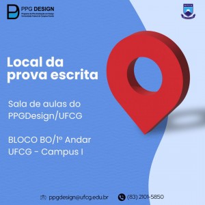 Locala da prova escrita - Edital de seleção n°54/2025